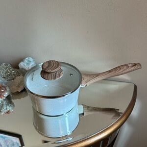 Masterclass Healthy Options Coating: Ceramic 1.2-qt- 6.5 In Saucepan Glass Lid